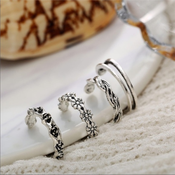 NWT Vintage Boho Inspired Set of 6 toe rings - Picture 5 of 7